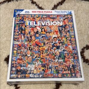 White Mountain Television History Puzzle - Colorful Collage